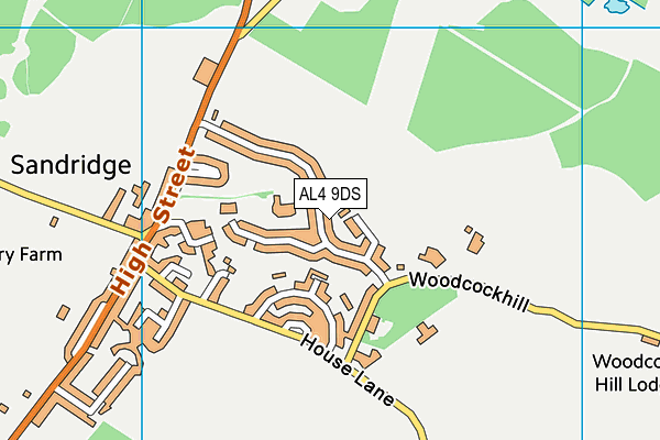 AL4 9DS map - OS VectorMap District (Ordnance Survey)