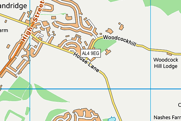 AL4 9EG map - OS VectorMap District (Ordnance Survey)