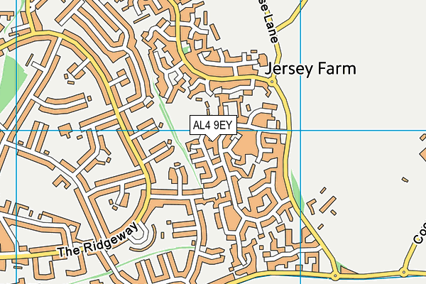 AL4 9EY map - OS VectorMap District (Ordnance Survey)