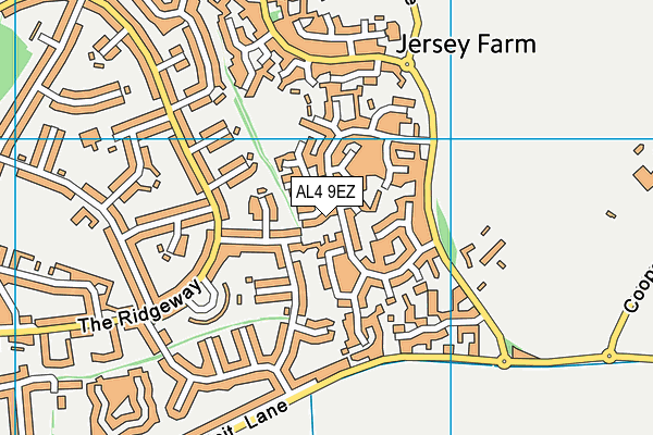 AL4 9EZ map - OS VectorMap District (Ordnance Survey)