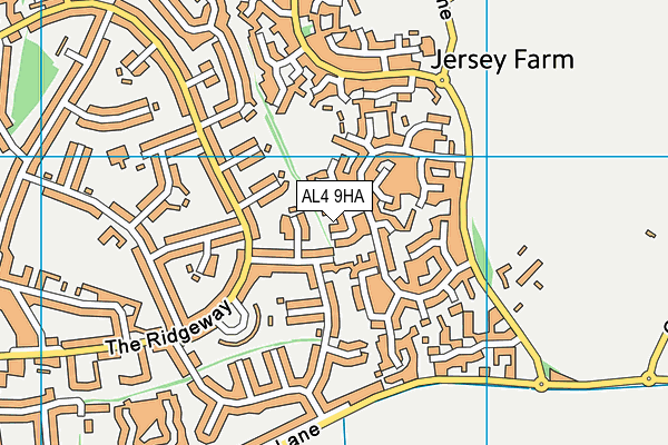 AL4 9HA map - OS VectorMap District (Ordnance Survey)