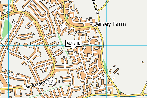 AL4 9HB map - OS VectorMap District (Ordnance Survey)