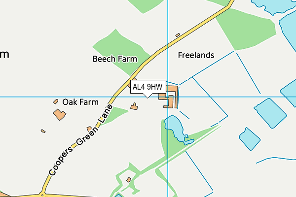 AL4 9HW map - OS VectorMap District (Ordnance Survey)