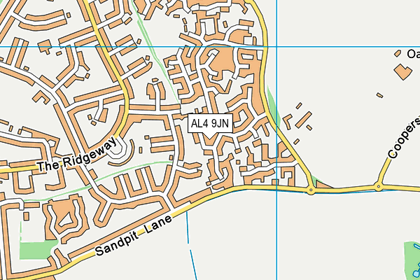 AL4 9JN map - OS VectorMap District (Ordnance Survey)