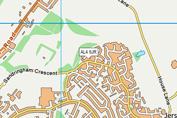 AL4 9JR map - OS VectorMap District (Ordnance Survey)