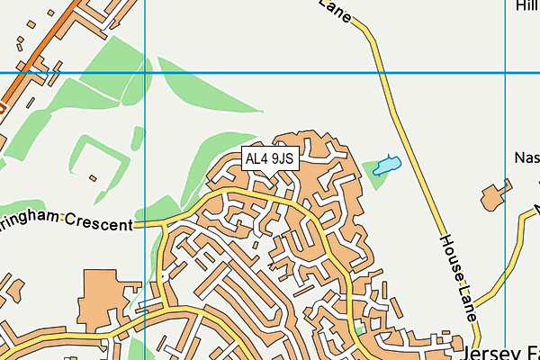 AL4 9JS map - OS VectorMap District (Ordnance Survey)