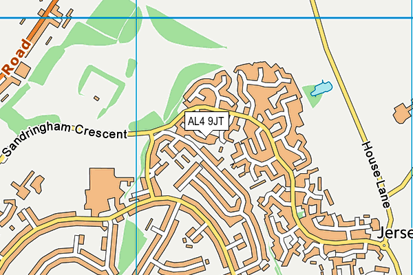 AL4 9JT map - OS VectorMap District (Ordnance Survey)