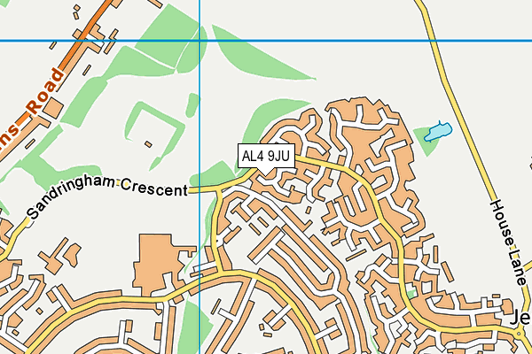 AL4 9JU map - OS VectorMap District (Ordnance Survey)