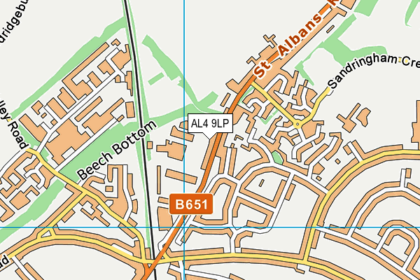 AL4 9LP map - OS VectorMap District (Ordnance Survey)