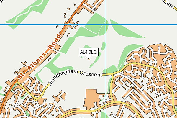 AL4 9LQ map - OS VectorMap District (Ordnance Survey)