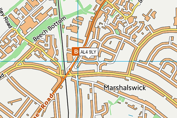 AL4 9LY map - OS VectorMap District (Ordnance Survey)