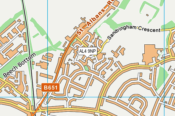 AL4 9NP map - OS VectorMap District (Ordnance Survey)