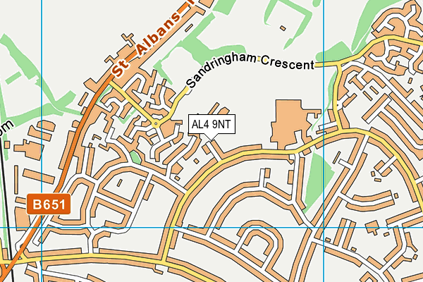 AL4 9NT map - OS VectorMap District (Ordnance Survey)