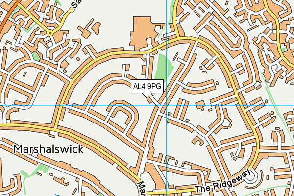 AL4 9PG map - OS VectorMap District (Ordnance Survey)