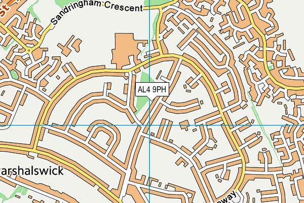 AL4 9PH map - OS VectorMap District (Ordnance Survey)