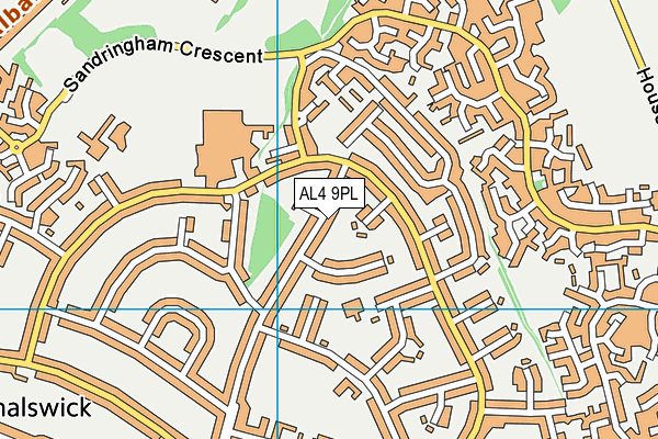 AL4 9PL map - OS VectorMap District (Ordnance Survey)