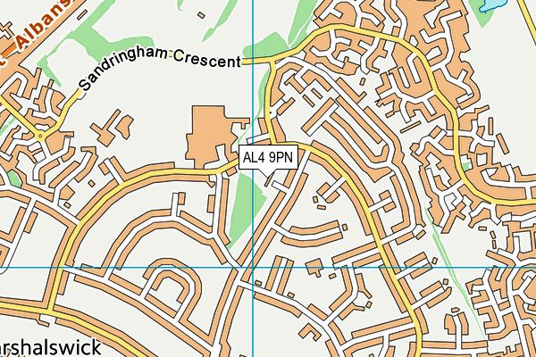 AL4 9PN map - OS VectorMap District (Ordnance Survey)