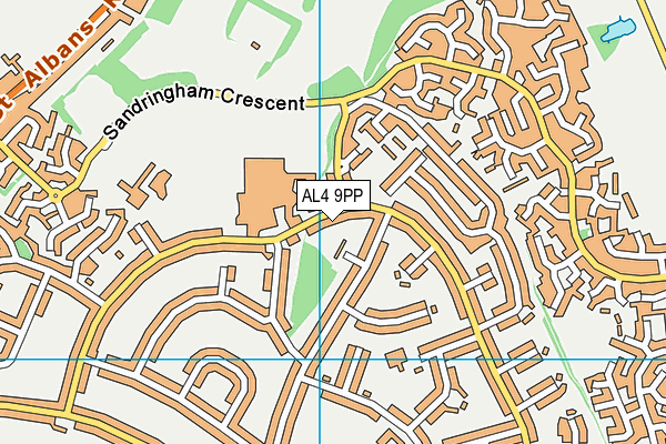AL4 9PP map - OS VectorMap District (Ordnance Survey)