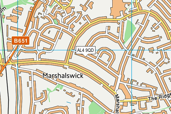 AL4 9QD map - OS VectorMap District (Ordnance Survey)