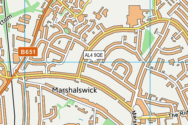 AL4 9QE map - OS VectorMap District (Ordnance Survey)