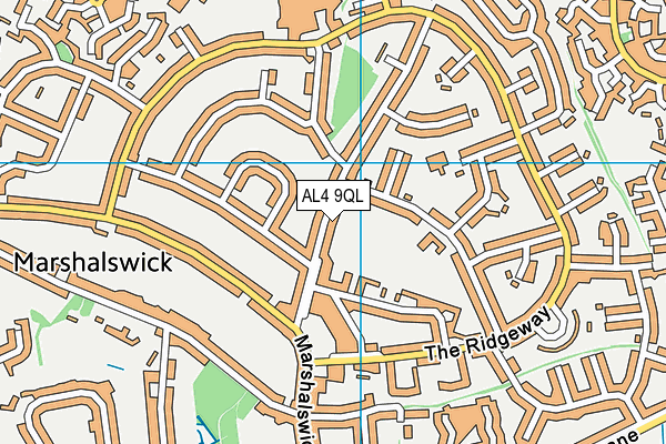 AL4 9QL map - OS VectorMap District (Ordnance Survey)