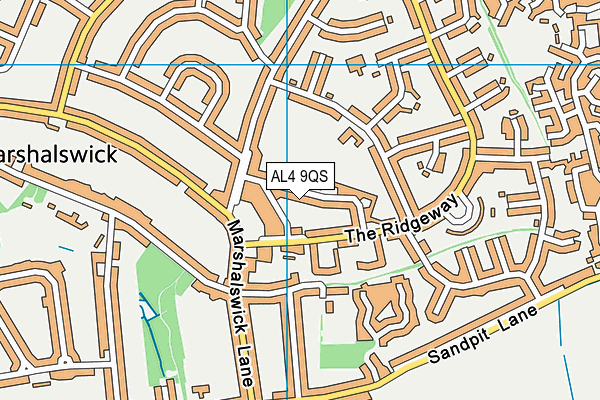 AL4 9QS map - OS VectorMap District (Ordnance Survey)
