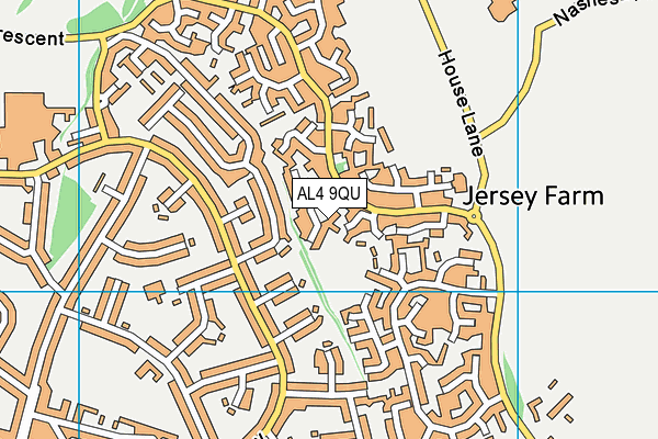 AL4 9QU map - OS VectorMap District (Ordnance Survey)