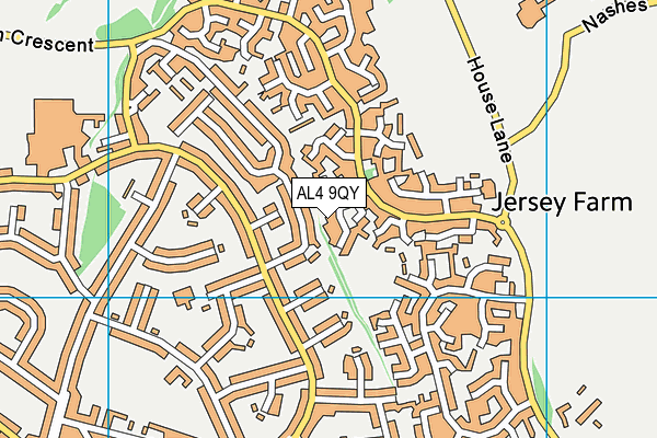 AL4 9QY map - OS VectorMap District (Ordnance Survey)