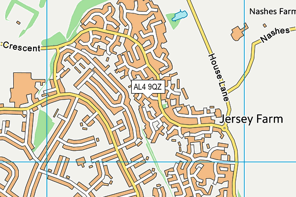 AL4 9QZ map - OS VectorMap District (Ordnance Survey)