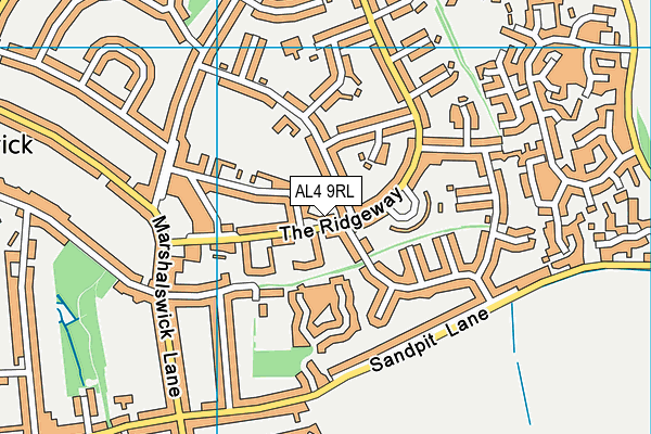 AL4 9RL map - OS VectorMap District (Ordnance Survey)