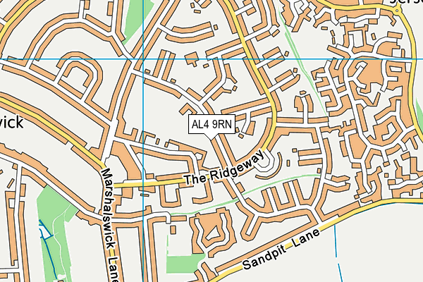 AL4 9RN map - OS VectorMap District (Ordnance Survey)