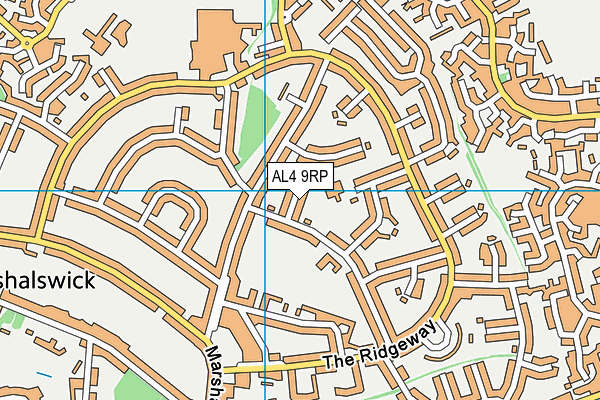 AL4 9RP map - OS VectorMap District (Ordnance Survey)