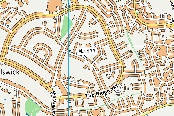 AL4 9RR map - OS VectorMap District (Ordnance Survey)