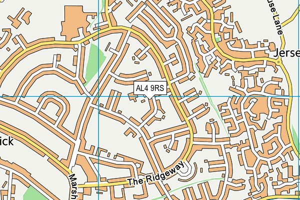 AL4 9RS map - OS VectorMap District (Ordnance Survey)