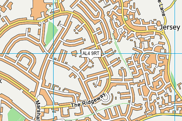 AL4 9RT map - OS VectorMap District (Ordnance Survey)