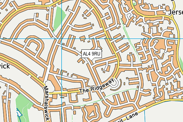 AL4 9RU map - OS VectorMap District (Ordnance Survey)
