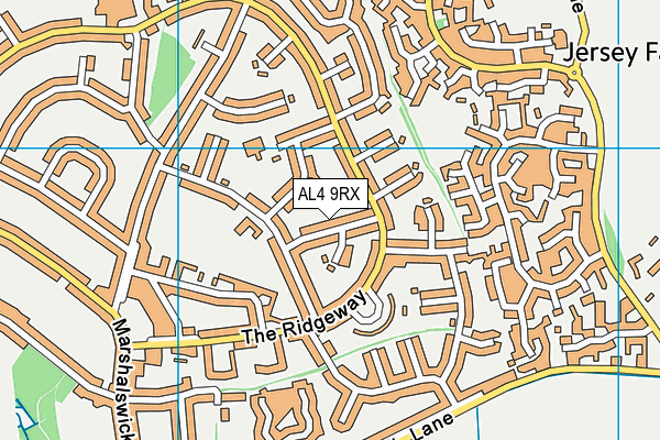 AL4 9RX map - OS VectorMap District (Ordnance Survey)