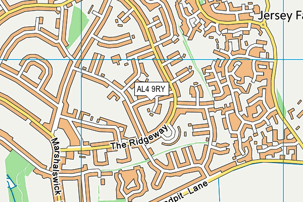 AL4 9RY map - OS VectorMap District (Ordnance Survey)