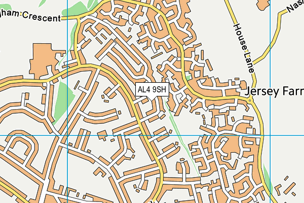 AL4 9SH map - OS VectorMap District (Ordnance Survey)