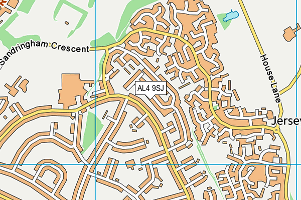 AL4 9SJ map - OS VectorMap District (Ordnance Survey)