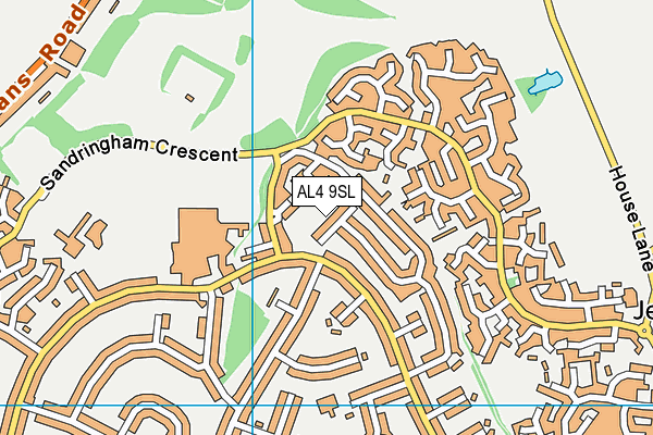 AL4 9SL map - OS VectorMap District (Ordnance Survey)