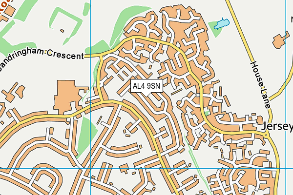 AL4 9SN map - OS VectorMap District (Ordnance Survey)