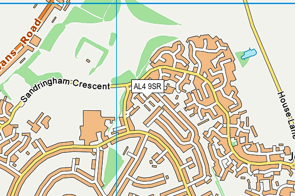 AL4 9SR map - OS VectorMap District (Ordnance Survey)