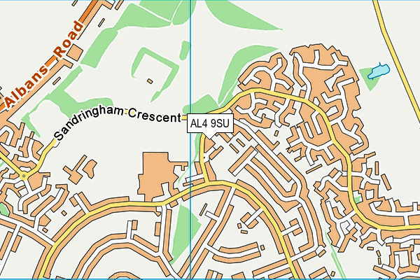 AL4 9SU map - OS VectorMap District (Ordnance Survey)