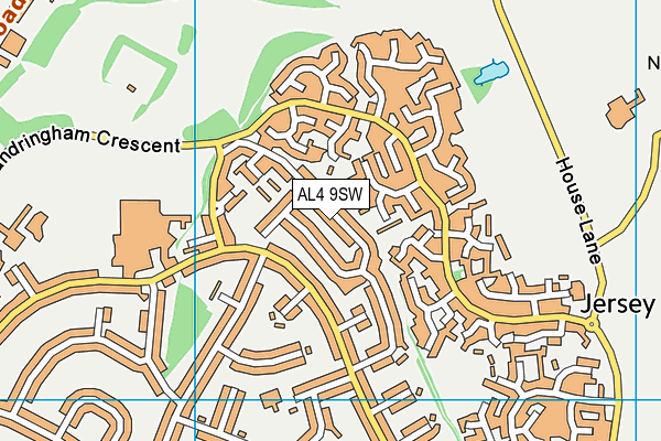 AL4 9SW map - OS VectorMap District (Ordnance Survey)