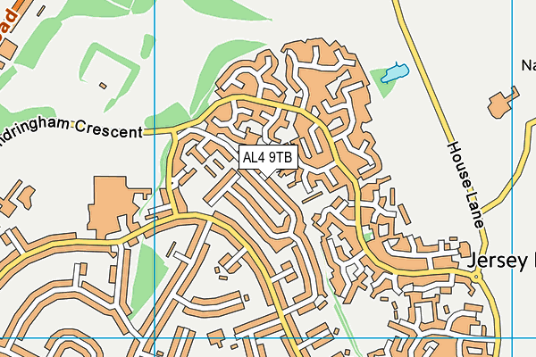 AL4 9TB map - OS VectorMap District (Ordnance Survey)