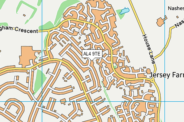 AL4 9TE map - OS VectorMap District (Ordnance Survey)