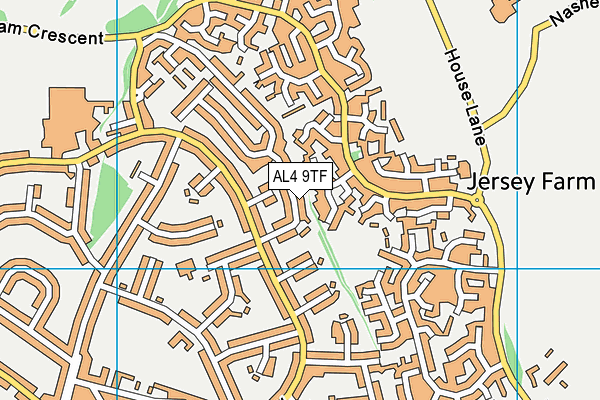 AL4 9TF map - OS VectorMap District (Ordnance Survey)