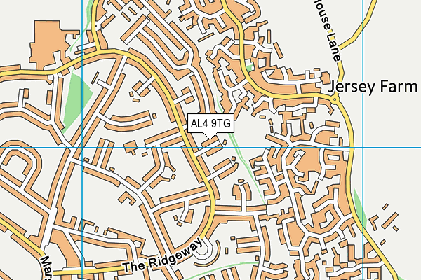 AL4 9TG map - OS VectorMap District (Ordnance Survey)