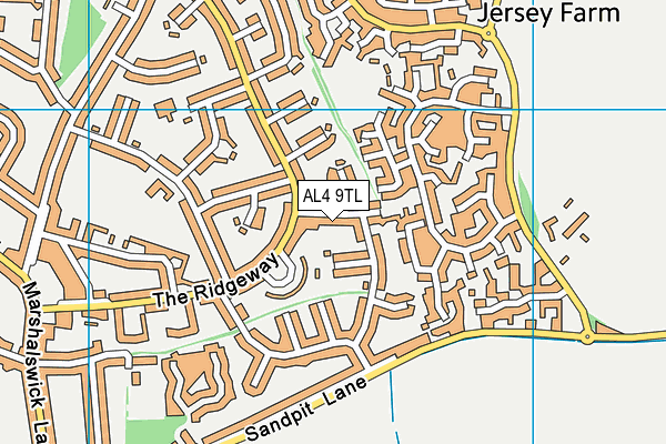 AL4 9TL map - OS VectorMap District (Ordnance Survey)